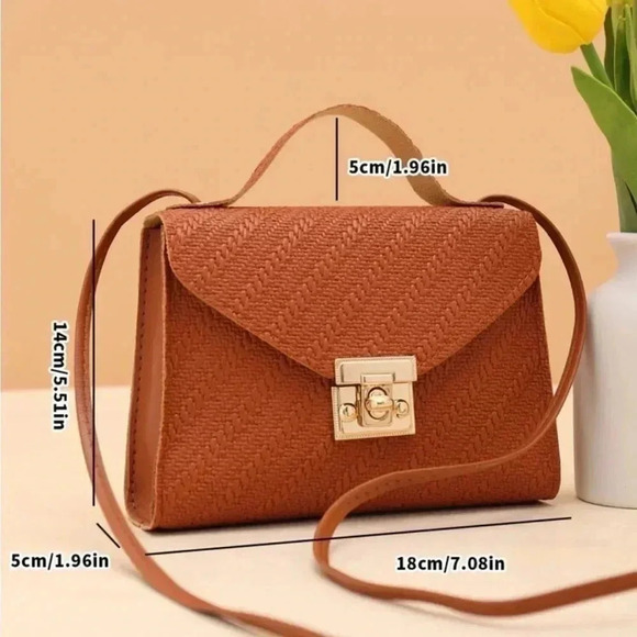 ⚠️Clearance Brown Lock Buckle Crossbody Bag - Picture 3 of 6